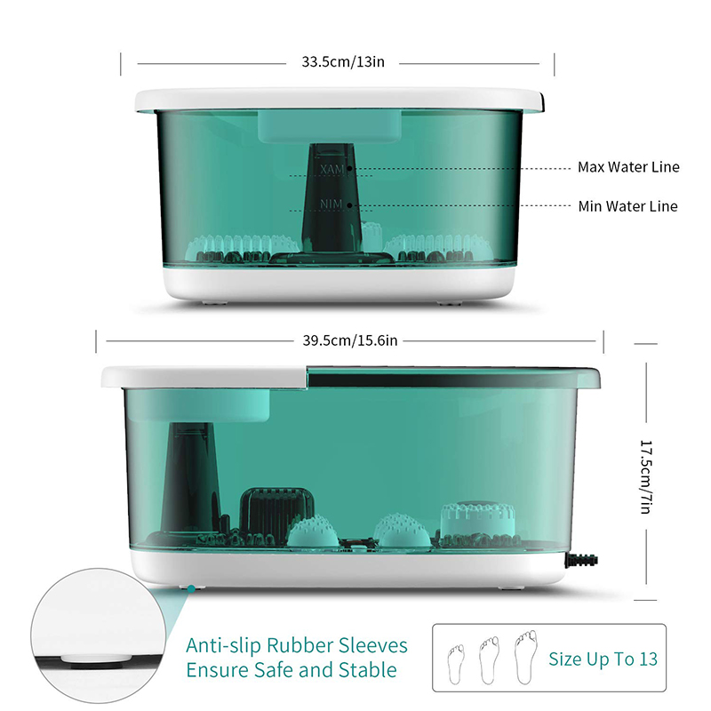 MM-20A-3 Spa masažer za stopala s toplinom i četiri velika masažna valjka