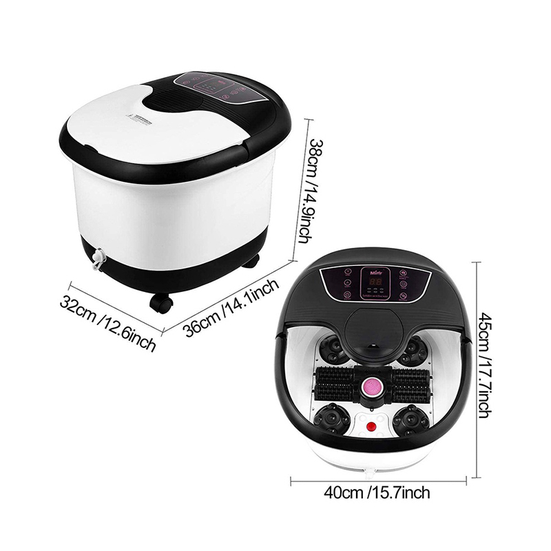 MM-18C automatski masažer za masažu stopala s masažnim valjcima i kamenom plovućcem od 8 komada