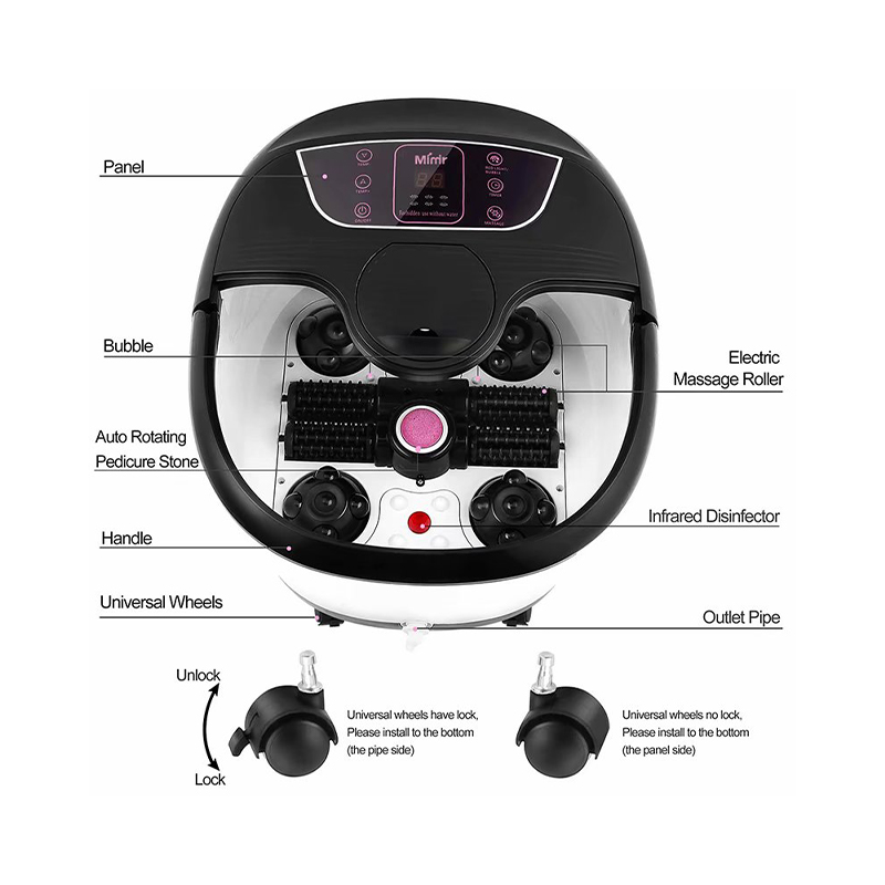 MM-18C automatski masažer za masažu stopala s masažnim valjcima i kamenom plovućcem od 8 komada
