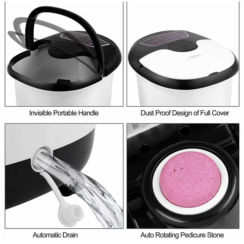 MM-18C automatski masažer za masažu stopala s masažnim valjcima i kamenom plovućcem od 8 komada